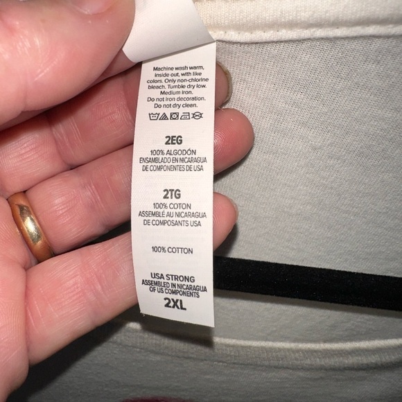 Bella Canvas 2X white mushroom graphic tee . “Let’s take a trip”. EUC - Picture 3 of 5